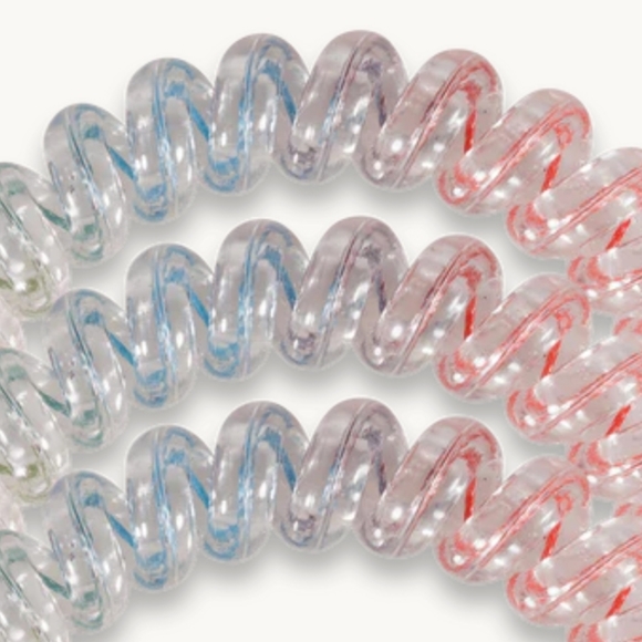 Teleties Hairbands 3pk- Rainbow Rope |New In Packaging|Strong Grip|LARGE - Picture 3 of 10